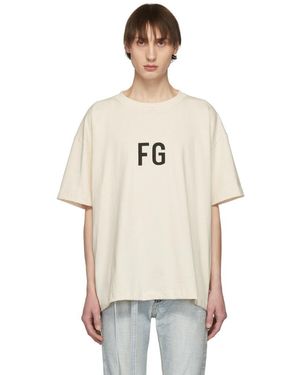 Fear Of God Ssense Exclusive Off-white Fg T-shirt - Natural