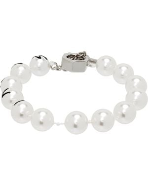 Marni Bracelet À Perles Artificielles Et À Ferrures En Métal - Noir