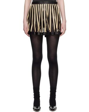 Super Yaya Soleil Leather Miniskirt - Black