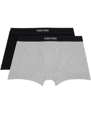 Tom Ford Two-Pack & Cotton Boxer Briefs - Gray