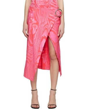 Marques'Almeida Marques Almeida Pink Side Split Midi Skirt