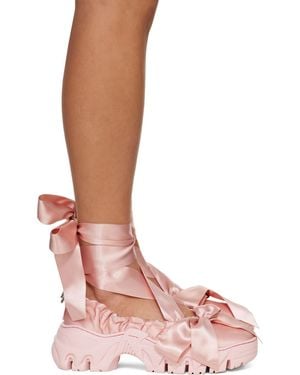 Rombaut Pink Boccaccio Ii Aura Bows Ballerina Flats