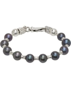 Emanuele Bicocchi Pearl Bracelet - Black