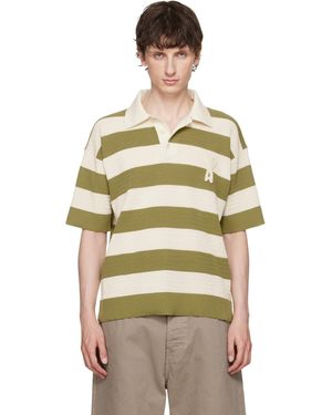 Ami Paris Off- & Cotton 'Ami De Coeur' Polo - Multicolour