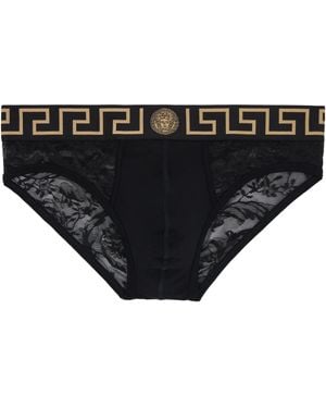 Versace ブラック ジャカード バロッコ ブリーフ