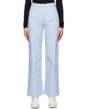 Raf Simons ブルー ワイドレッグジーンズ - ブラック
