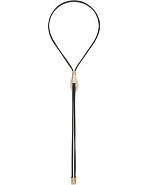 Lemaire Snake Bolo Tie Necklace - Black