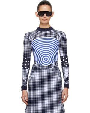 Jean Paul Gaultier 'The Vichy And Target' Top - Blue