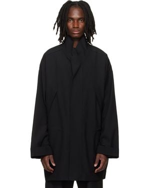 Fear Of God Manteau De Style Parka Noir En Tissu Antidéchirures
