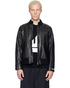 Undercover Leather Blouson Jacket - Black