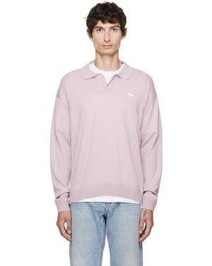 Maison Kitsuné Profile Fox Comfort Polo - Purple