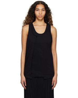 MM6 by Maison Margiela Black Spliced Tank Top