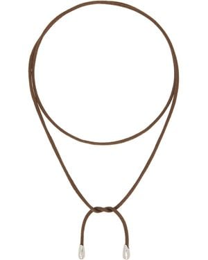 Sophie Buhai Elegant Shoelace Choker Necklace - Brown