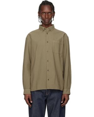 A.P.C. Khaki Mateo Logo Shirt - Multicolor