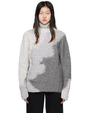 ZEGNA Grey Panelled Turtleneck