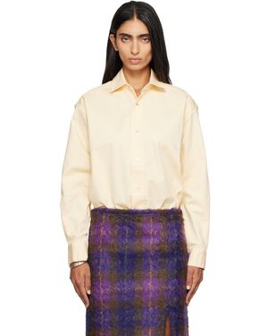 RESCHA Chemise Hom Jaune Exclusive À Ssense - Blanc