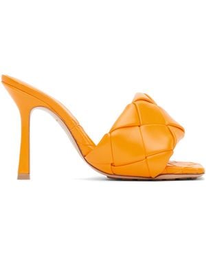 Bottega Veneta Intrecciato Lido Heeled Sandals - Black