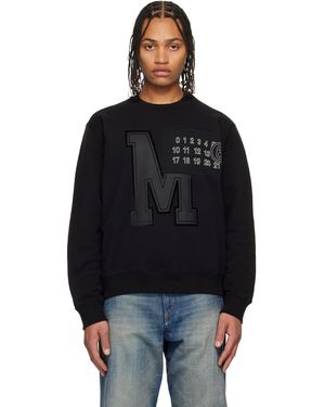 MM6 by Maison Margiela Printed-Logo Sweatshirt - Black