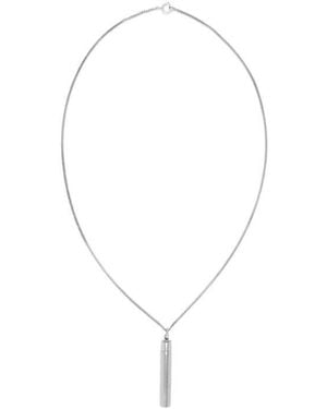 Vetements Silver Snuff Necklace - Metallic