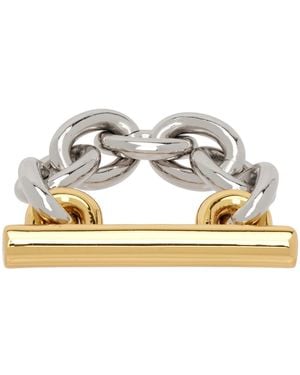 Rabanne Gold & Silver Xl Link Chain Ring - Metallic