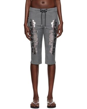 Im Sorry by Petra Collins Ssense Exclusive Mimi Wade Edition Prince Wales Printed Shorts - Black