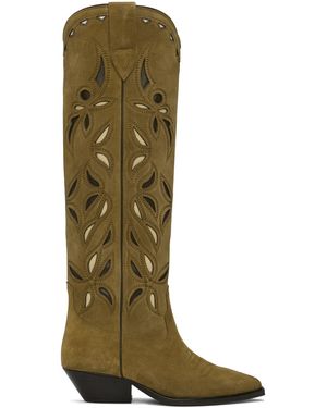 Isabel Marant Bottes denvee kaki - Vert