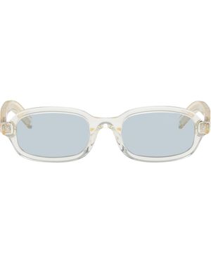 Prada Transparent Iconic Metal Plaque Sunglasses - Blue