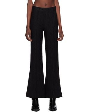 Ganni Stretch Flared Trousers - Black