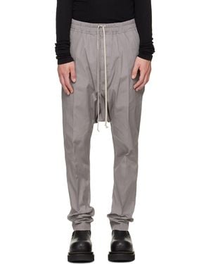Rick Owens Tower Drawstring Long Trousers - Grey