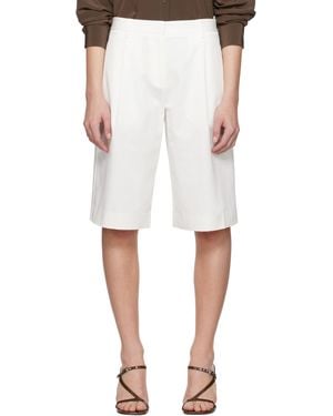 Matteau ホワイト Long チノショートパンツ
