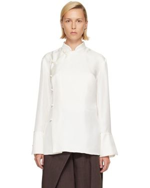 Rohe Pankou Closure Silk Shirt - White