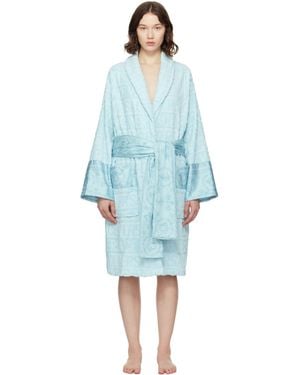 Versace 'I Heart Baroque' Bathrobe - Blue