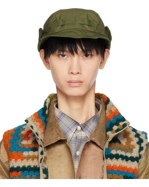 Engineered Garments Khaki Poplin Hunter's Cap - Green