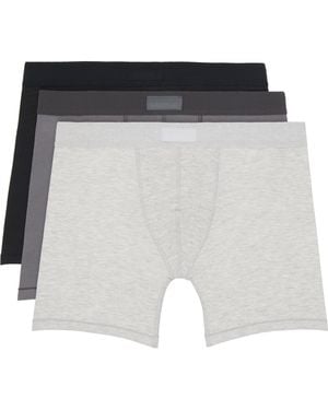 Skims Three-Pack Cotton 5 Boxer Briefs - White