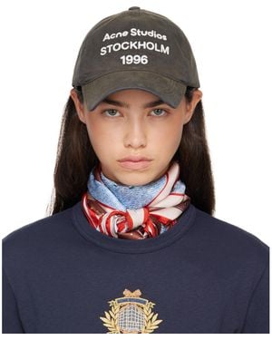 Acne Studios Washed Logo Baseball Cap - Blue