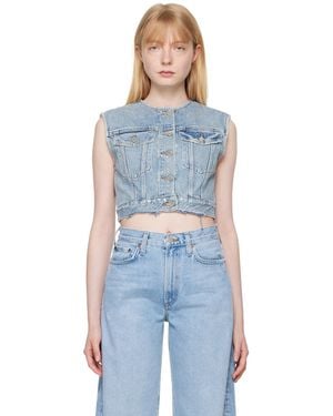 Agolde Leo Denim Vest - Blue