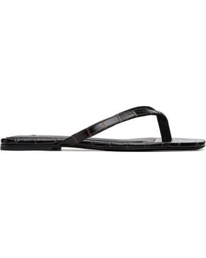 TOTEME Croco-embossed Flip-flops - Blue
