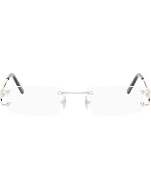 Cartier Rimless Rectangle Glasses - Black