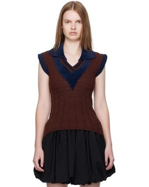 Kiko Kostadinov Quimby Sleeveless Polo - Black