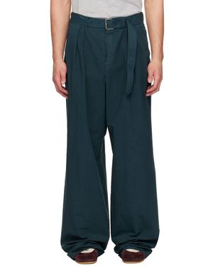 Dries Van Noten Poplin Pants - Blue