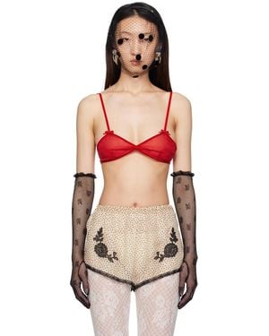 Valentino Silk Chiffon Bra - Orange