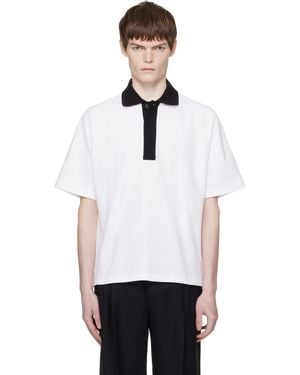 Lanvin Contrast Collar Polo - White