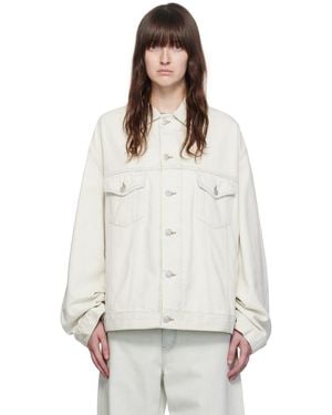 Acne Studios ブルー リラックスフィット デニムジャケット - ホワイト