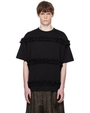 Simone Rocha Ruffle Frill T-Shirt - Black