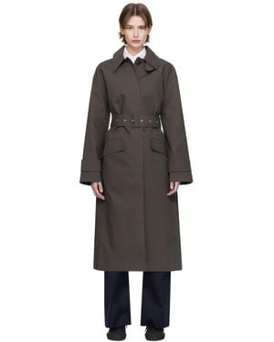 Studio Nicholson Khaki Innis Trench Coat - Black