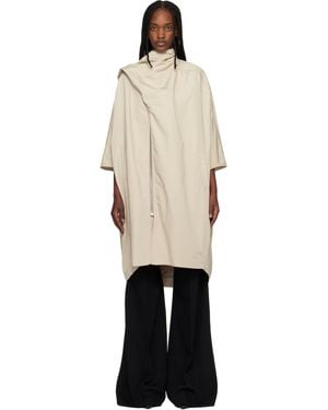 Rick Owens Off- Temple Sail Biker Coat - Black