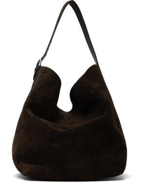 TOTEME ブラウン ベルト スエード トートバッグ - ブラック