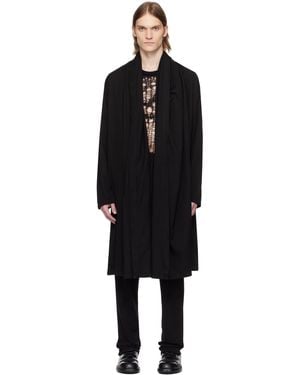 Julius ブラック Robe Shirt カーディガン