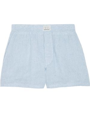 ERL Plaid Woven Boxers - Blue