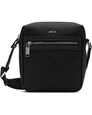 BOSS Regenerated Leather Pouch - Black